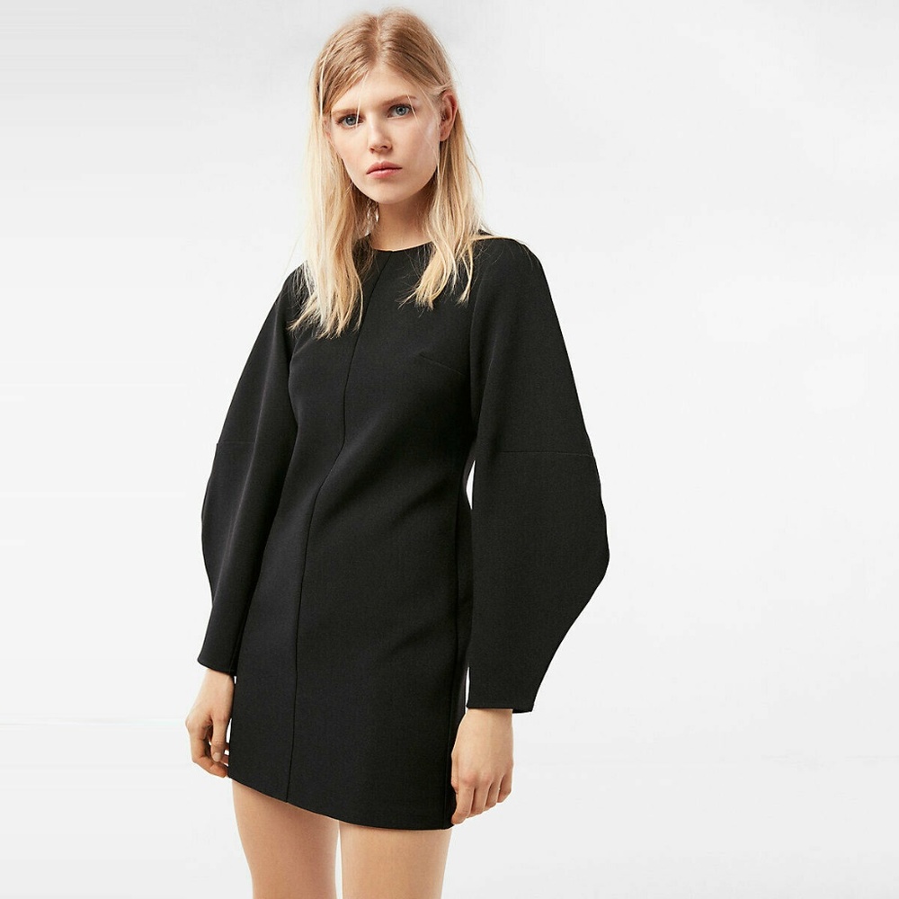 Express Open Back Mini Sheath Little Black Dress